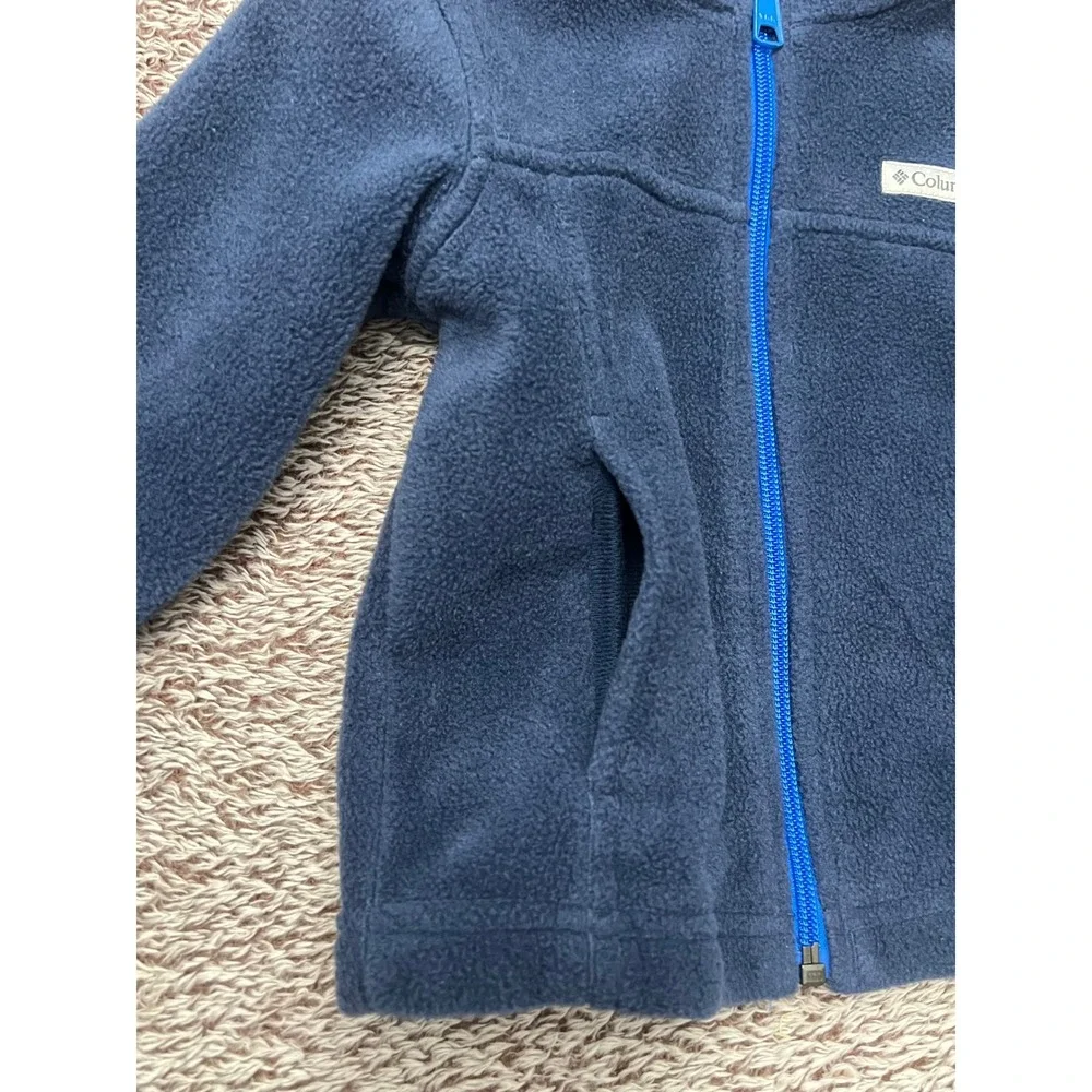 Columbia Toddler Fleece Jacket 12-18 Months Navy Blue Full Zip Kids